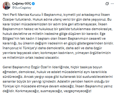 Çağataydan Tepki