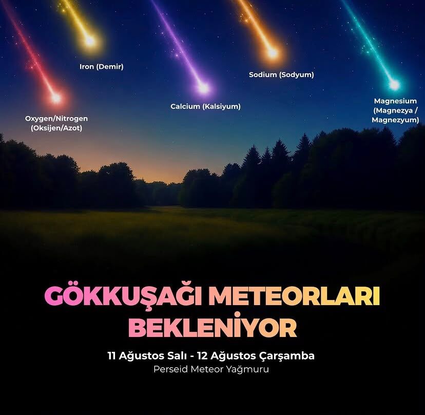Gökyüzü meraklılarının merakla beklediği 2026 Perseid meteor yağmuru, 11 Ağustos Salı'yı 12 Ağustos Çarşamba'ya bağlayan gece zirve noktasına ulaşıyor.