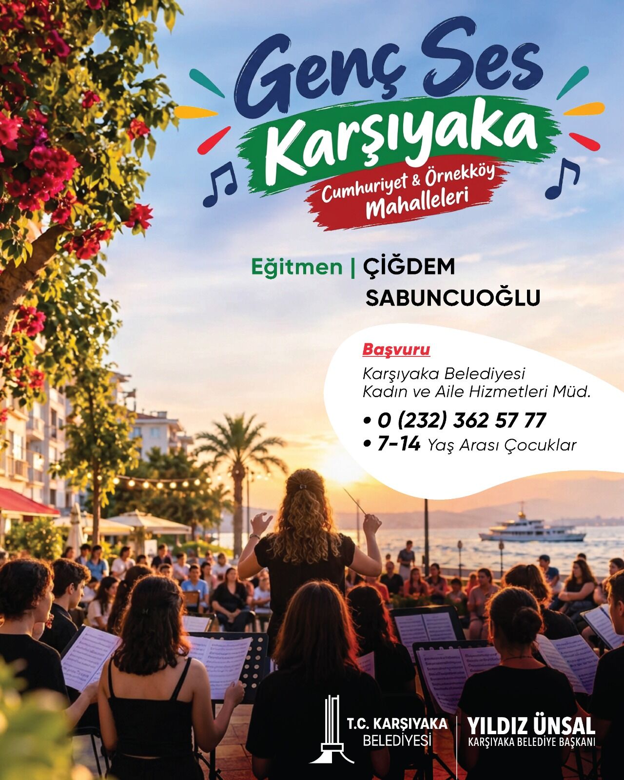 Karşıyaka Belediyesi, 7-14 yaş arasındaki çocukları “Genç Ses Karşıyaka” korolarında buluşturuyor. Cumhuriyet ve Örnekköy mahallelerinde kurulacak korolara başvurular başladı.