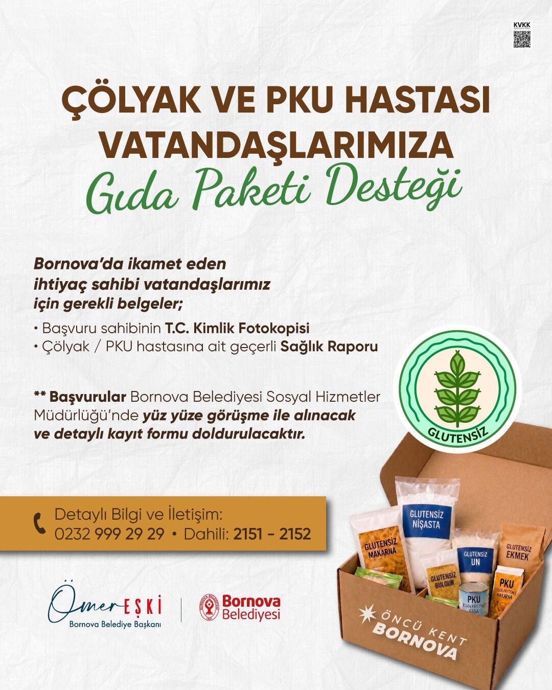 Bornova Belediyesi, Ihtiyaç Sahibi Çölyak Ve Pku Hastası Vatandaşlar Için Özel Gıda Paketi Desteği Başlattı