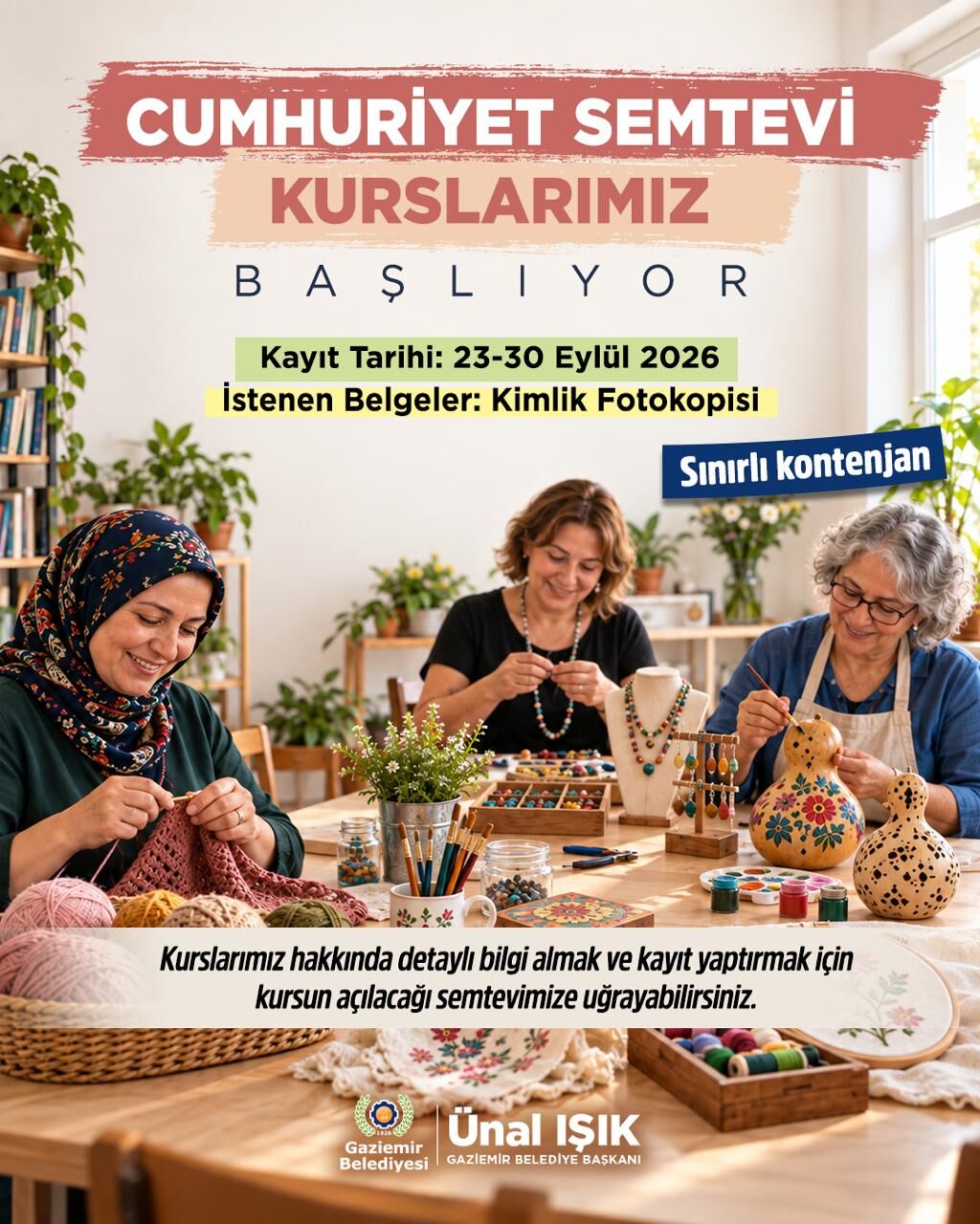 Cumhuriyet Semtevleri’nde Kış Dönemi Kurs Kayıtları Başlıyor (1)-1