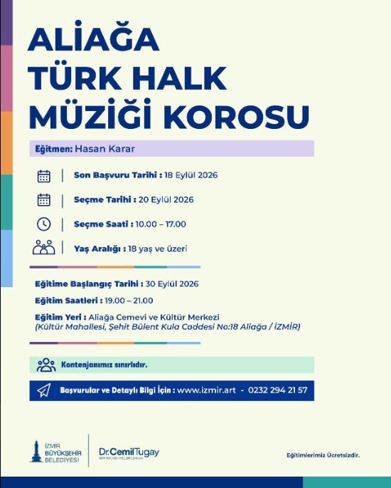 İzmir Büyükşehir Belediyesi, Türk Müziği Ve Türk Halk Müziği Koroları Için Başvuru Sürecini Başlattı (1)