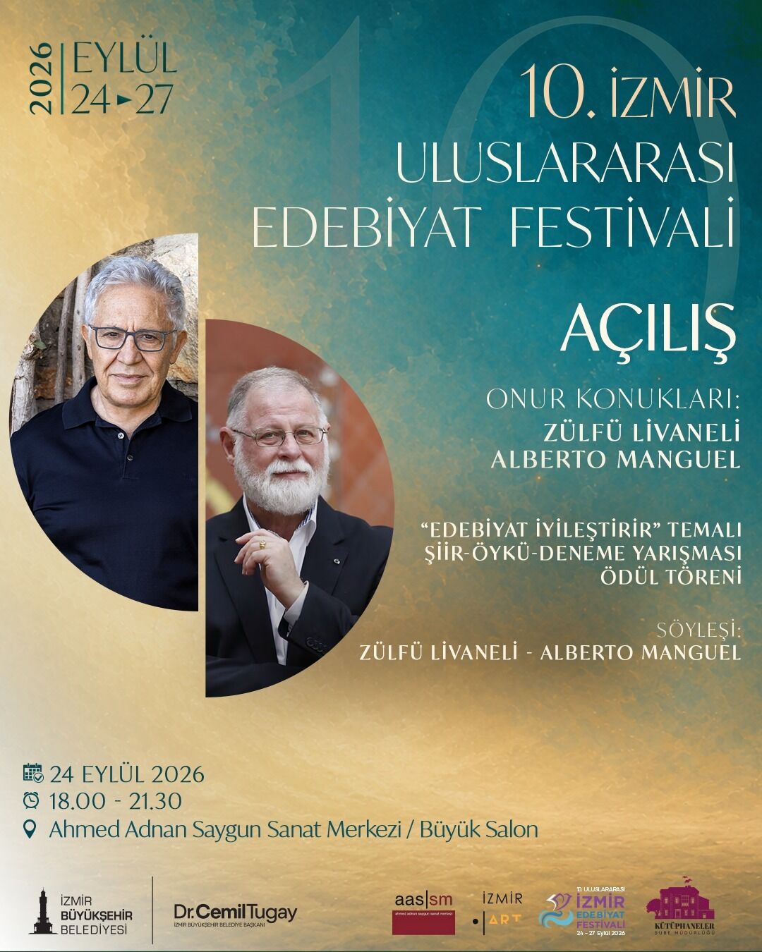 İzmir Uluslararası Edebiyat Festivali, 24 27 Eylül’de (4)