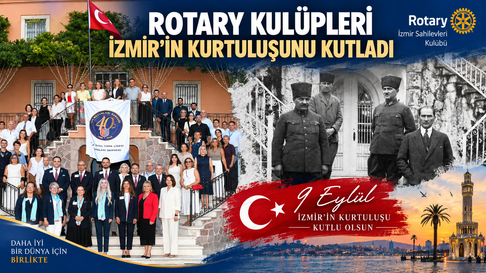 Spot İzmir’in Kurtuluşunun 104. Yıl Dönümü, Çok Sayıda Rotary Kulübünün Katıldığı Etkinlikle Uşakizade Köşkü’nde Kutlandı (1)