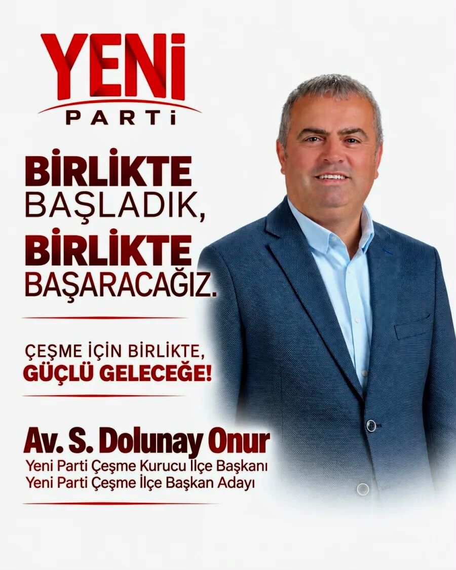 Yeni Parti Çeşme Kurucu İlçe Başkanı Av. S. Dolunay Onur, Yeni Parti Çeşme İlçe Başkanlığına Adaylığını Açıkladı (1)