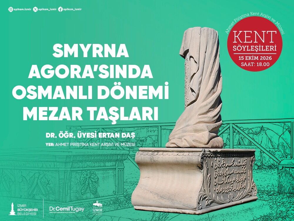 İzmir’in tarihî mirasını yansıtan Osmanlı dönemi mezar taşları, APİKAM’da düzenlenecek söyleşide konuşulacak.