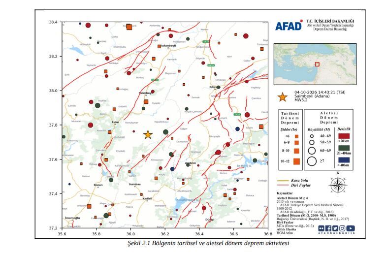 Afad’dan Adana Depremi Için Ön Değerlendirme Raporu (2)