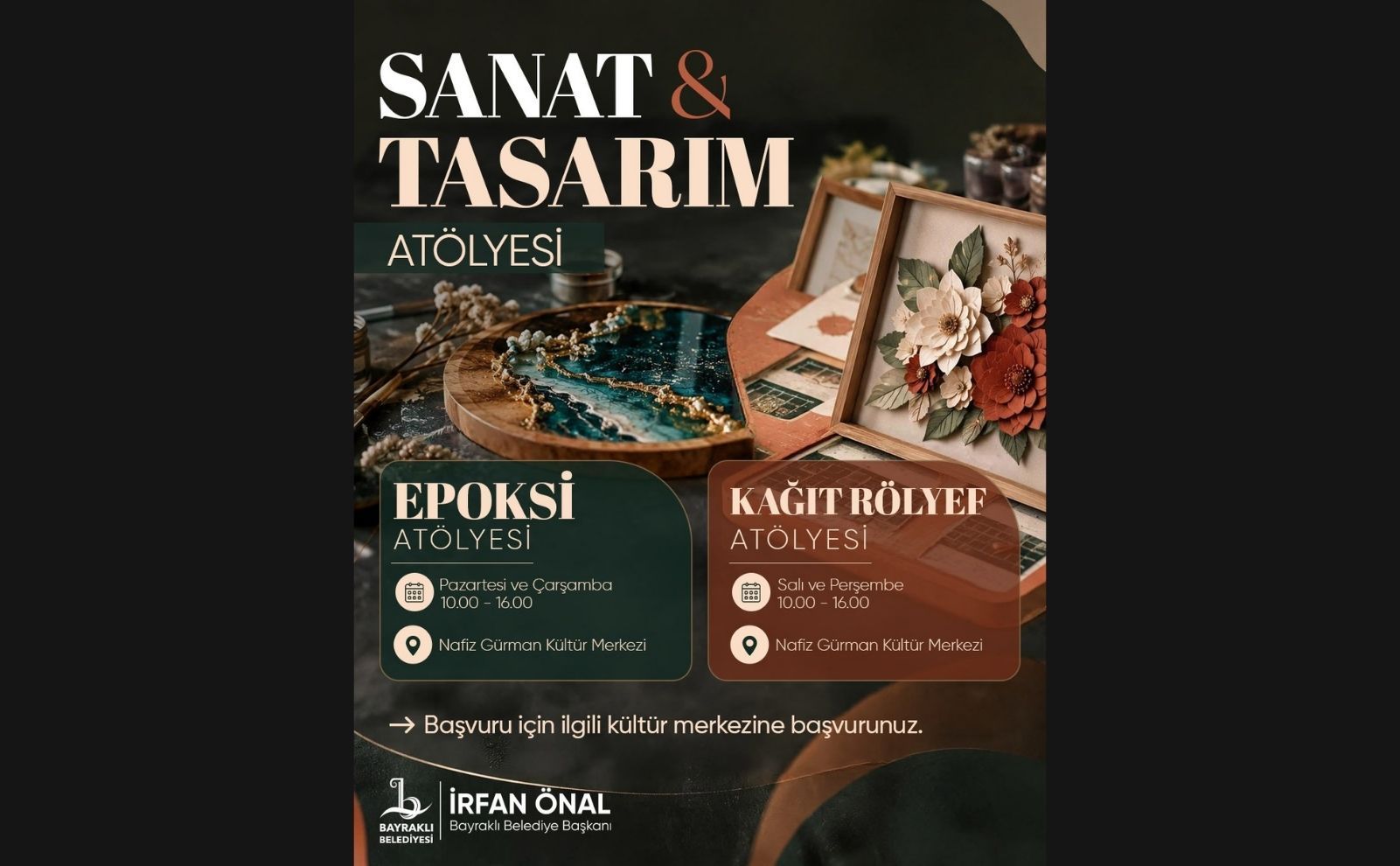 Bayraklı’da sanat atölyeleri kapılarını açıyor