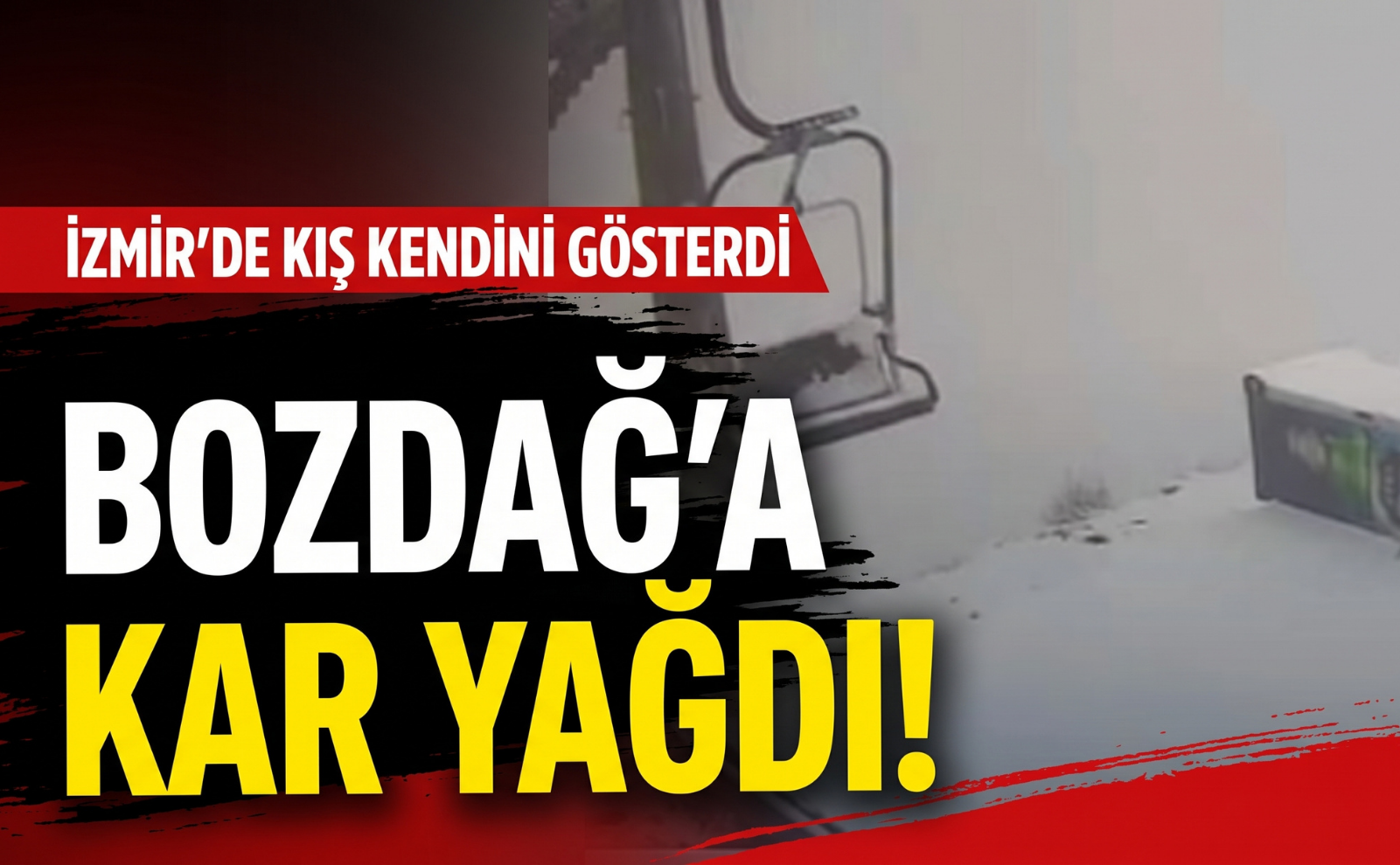 İzmir’de kış kendini gösterdi: Bozdağ’a kar yağdı!