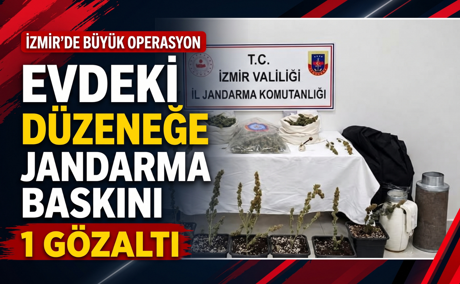 Evdeki düzeneğe jandarma baskını: 1 gözaltı!