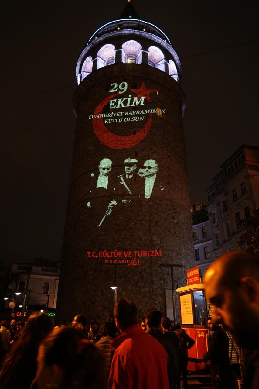 Galata Kulesi’nde Cumhuriyet’in 103’Üncü Yılına Özel Gösteri