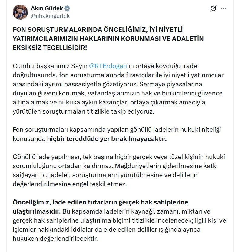Gürlek Gönüllü Iade Hukuki Sorumluluğu Ortadan Kaldırmaz