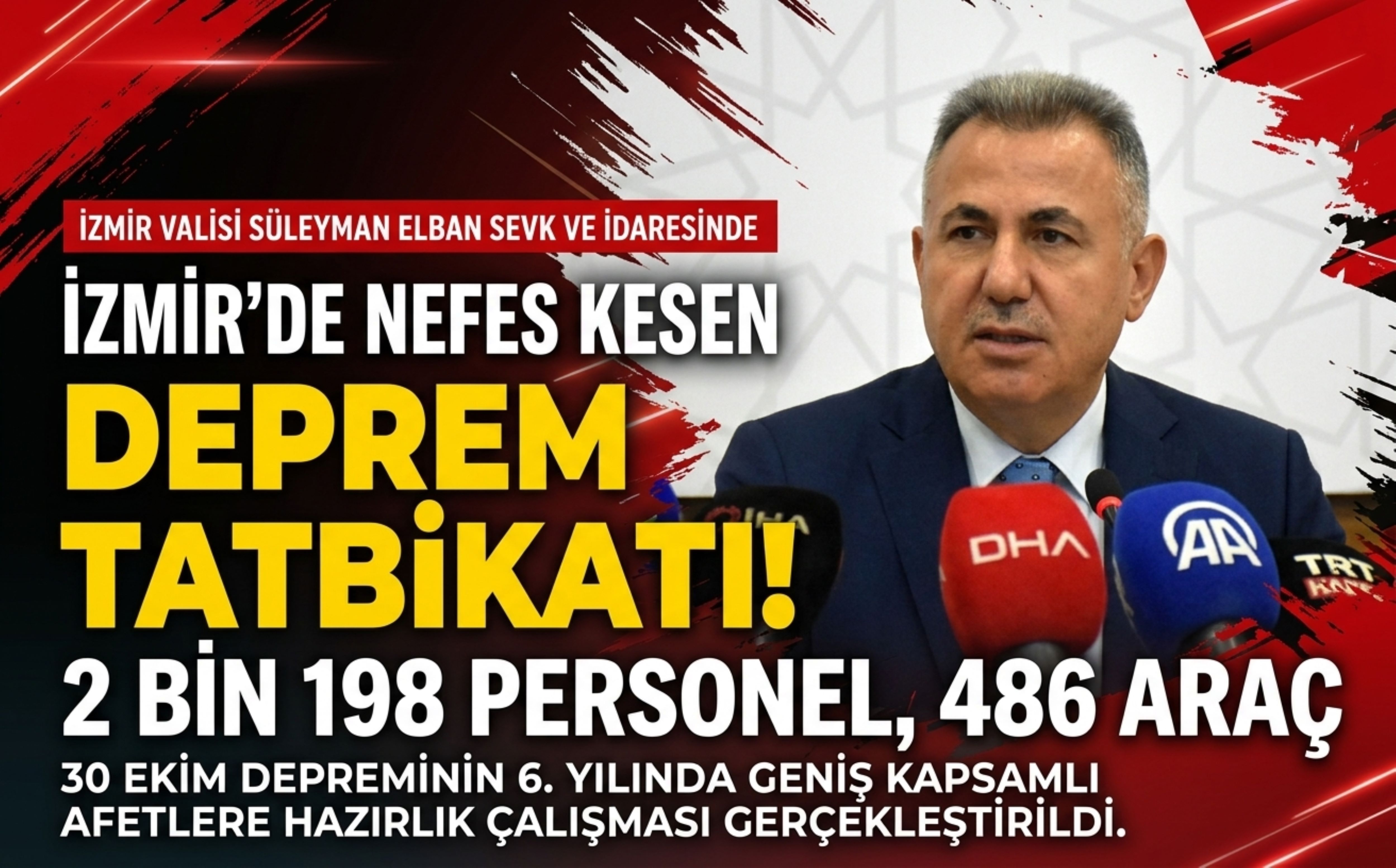İzmir'de 2 bin 198 personelin katılımıyla deprem tatbikatı
