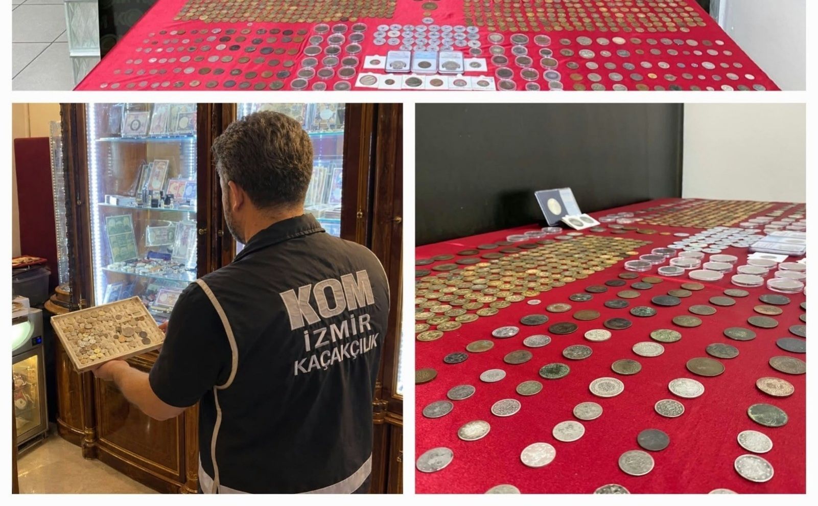 İzmir’de iş yerine operasyon: 672 sikke ele geçirildi
