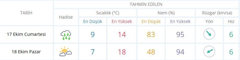 Manisa Hava 18