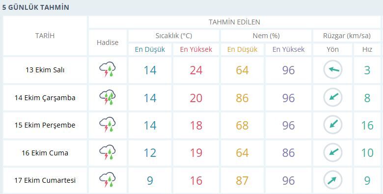 Manisa Hava Durumu-28