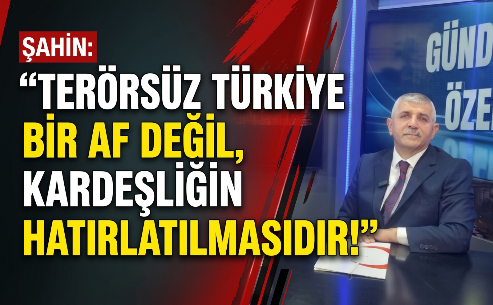 Şahin: 'Terörsüz Türkiye bir af değil, kardeşliğin hatırlatılmasıdır!'