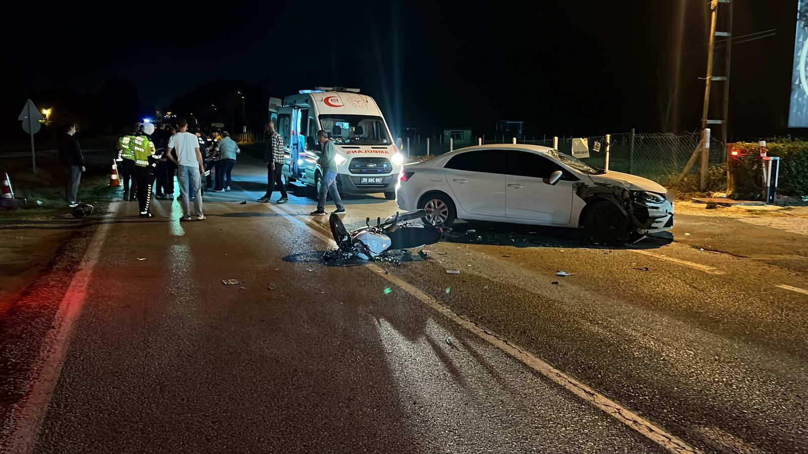 Tekirdağ’da motosiklet kazası
