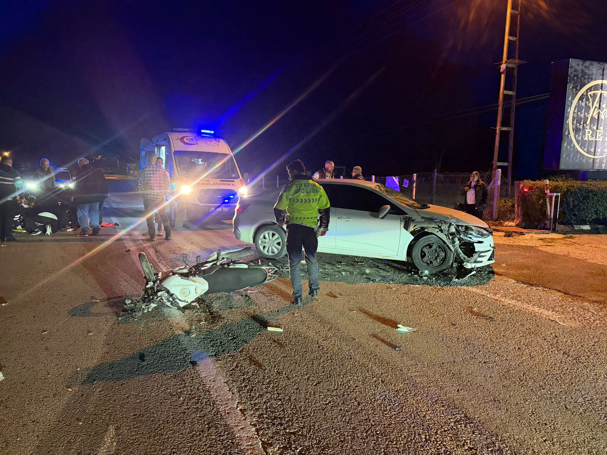 Tekirdağ’da Motosiklet Kazası 1 Yaralı