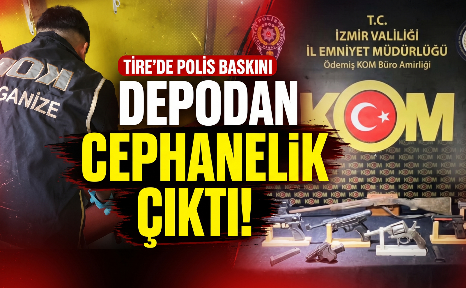 Tire’de depodan cephanelik çıktı!