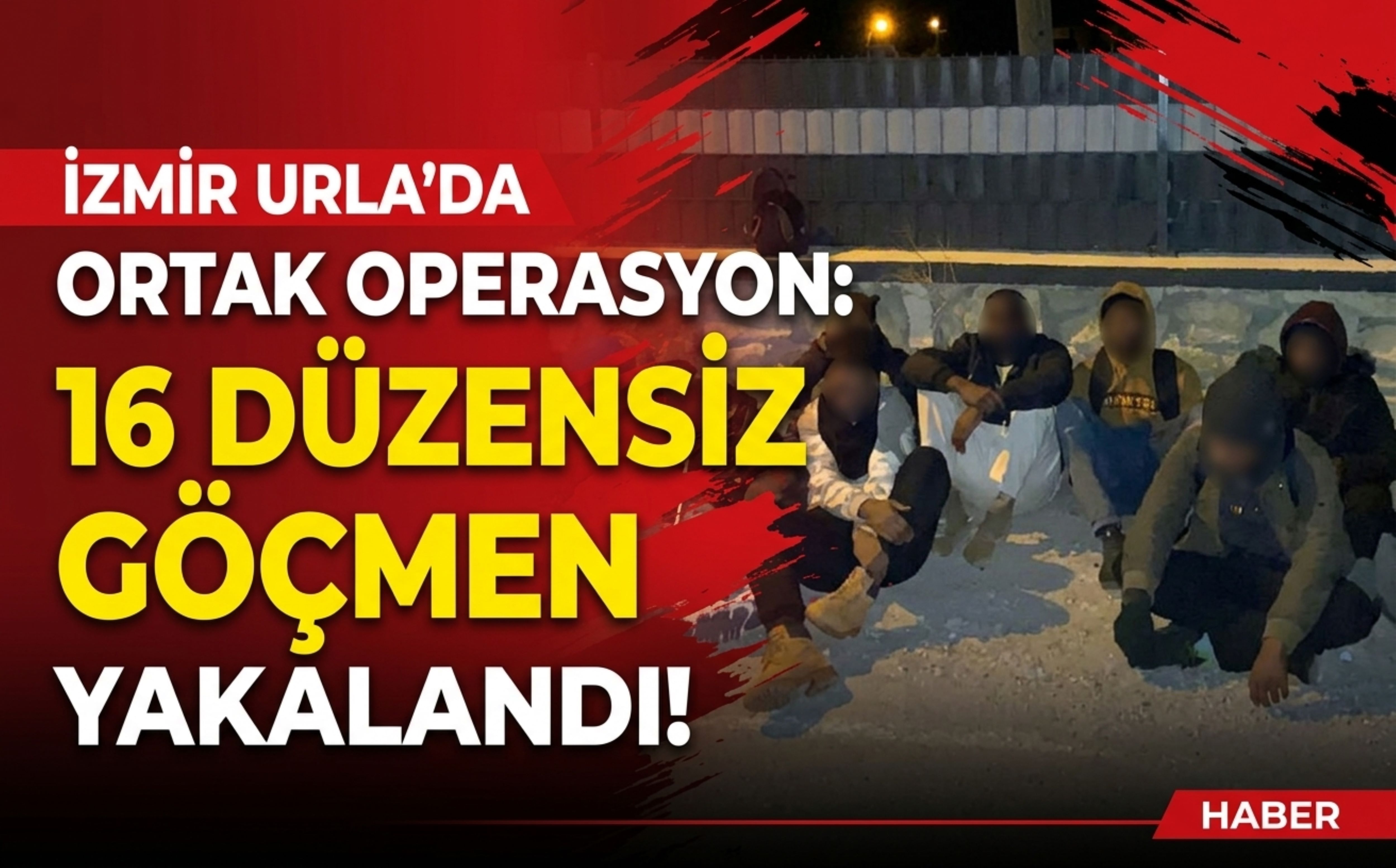 Urla’da 16 düzensiz göçmen yakalandı