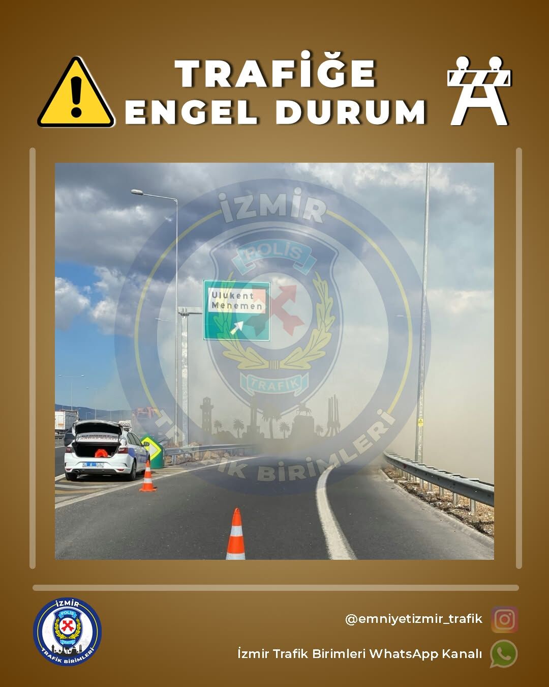 Ulukent bağlantı kolu trafiğe kapatıldı
