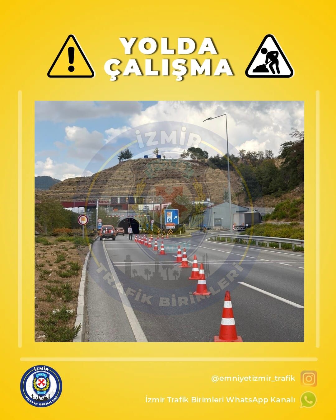 Sabuncubeli Tüneli Manisa yönünde trafiğe kapatıldı