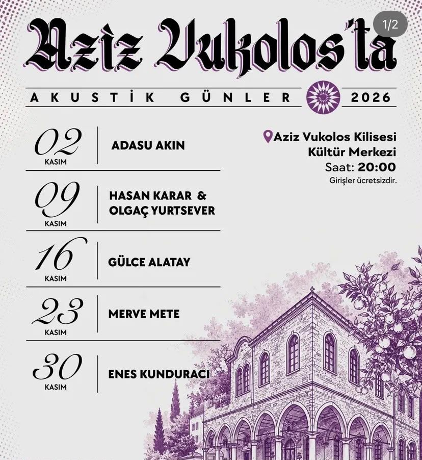 İzmir'in tarihi mekanlarından Aziz Vukolos Kilisesi Kültür Merkezi,